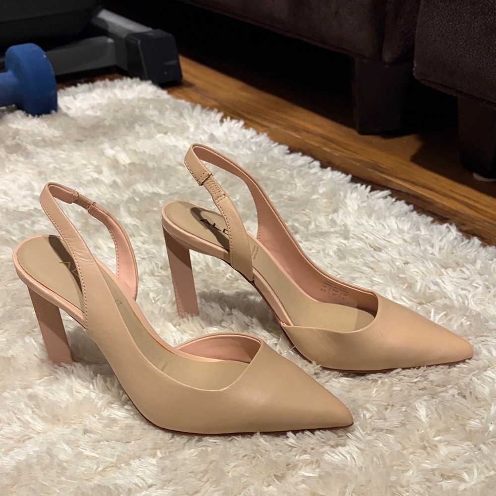 Aldo Beige Slingback Heels